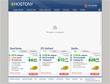 Tablet Screenshot of hostony.com